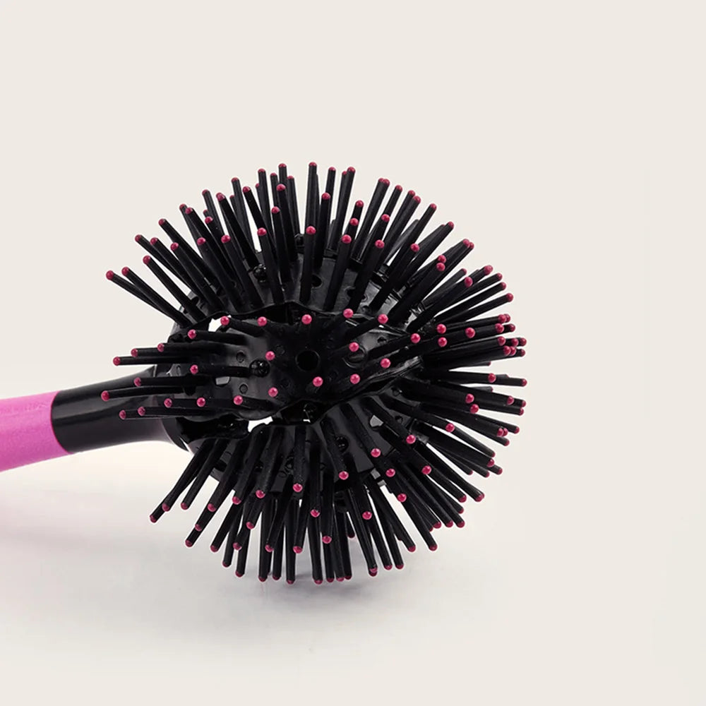 3D 360° Round Spherical Hair Brush – Detangling & Styling Round Hair Brush QXL