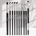 MAANGE 10-Piece Eye Makeup Brush Set – Eyeshadow & Liner Eye Makeup Brush Set QXL Black