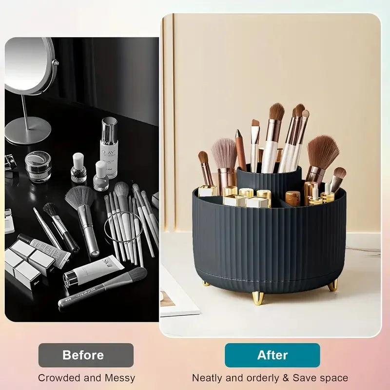 360° Rotating Makeup Brush Holder & Lipstick Organizer Makeup Brush Organizer QXL