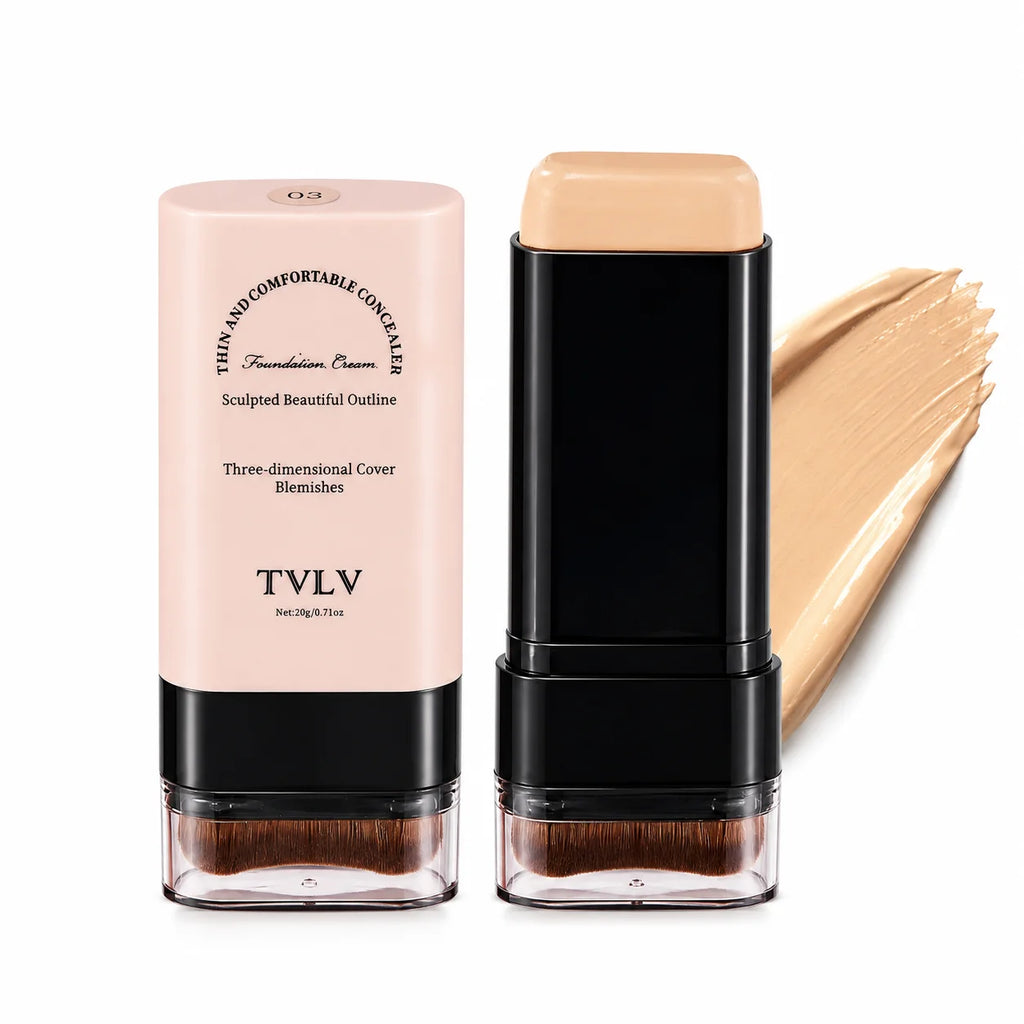 2-in-1 Concealer Foundation Stick | Velvet Finish Contour Pen Foundation Concealer Stick QXL