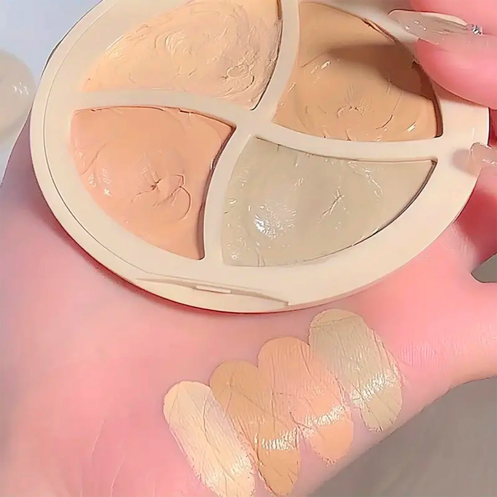 HISYI 4-Color Concealer Cream | Contour, Brighten & Cover Concealer Cream Palette QXL
