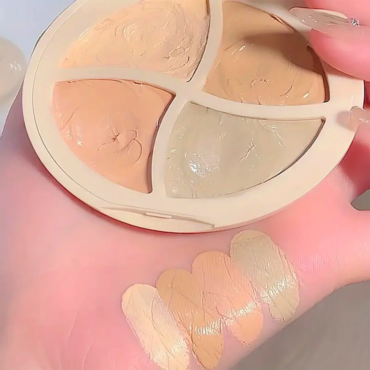 HISYI 4-Color Concealer Cream | Contour, Brighten & Cover Concealer Cream Palette QXL