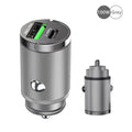 100W USB-C Car Charger PD & QC3.0 Fast Charging Adapter USB-C Car Charger QXL Grey(alloy)