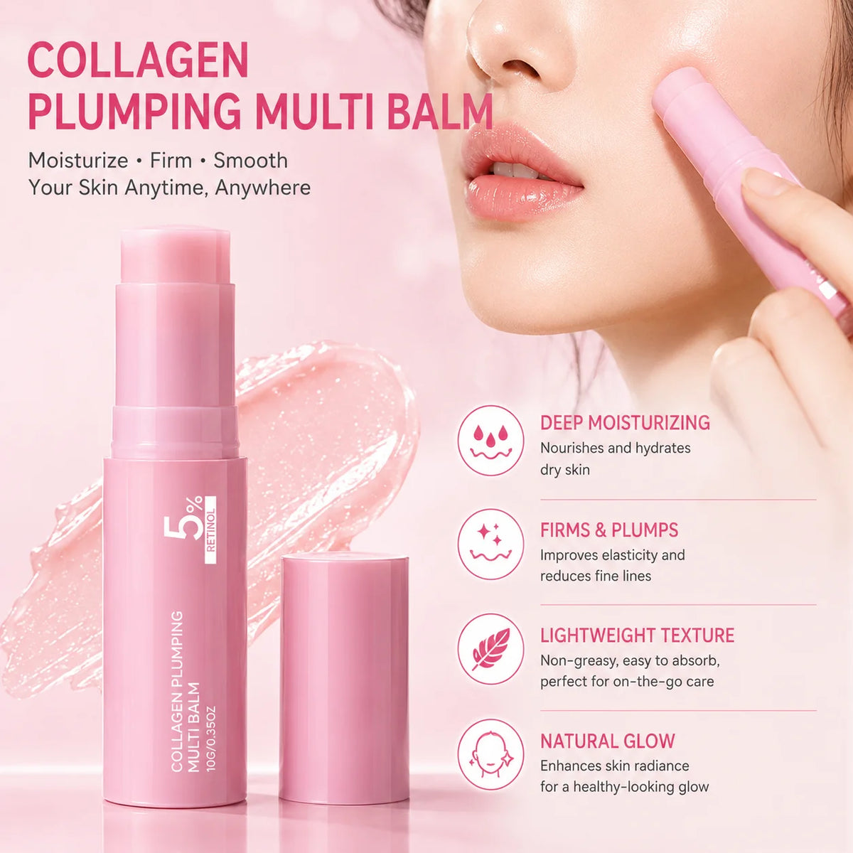 2-Pack Moisturizing Balm Stick Set – Face & Neck Pre-Makeup Moisturizing Balm Stick QXL