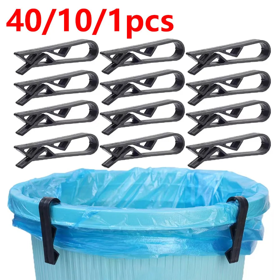 Bag Clips for Trash Cans & Food Bags | 1/10/40-Pack Bag Sealing Clips QXL