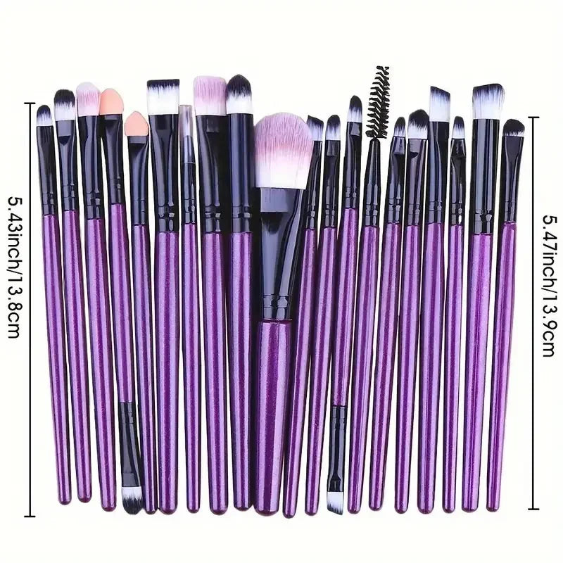 20-Piece Makeup Brush Set with Sponge | Foundation & Blending Makeup Brush Set QXL