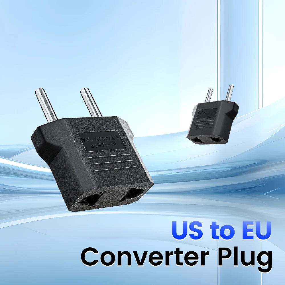 US to EU Travel Plug Adapter 3/5/10-Pack | European Socket Travel Plug Adapter QXL
