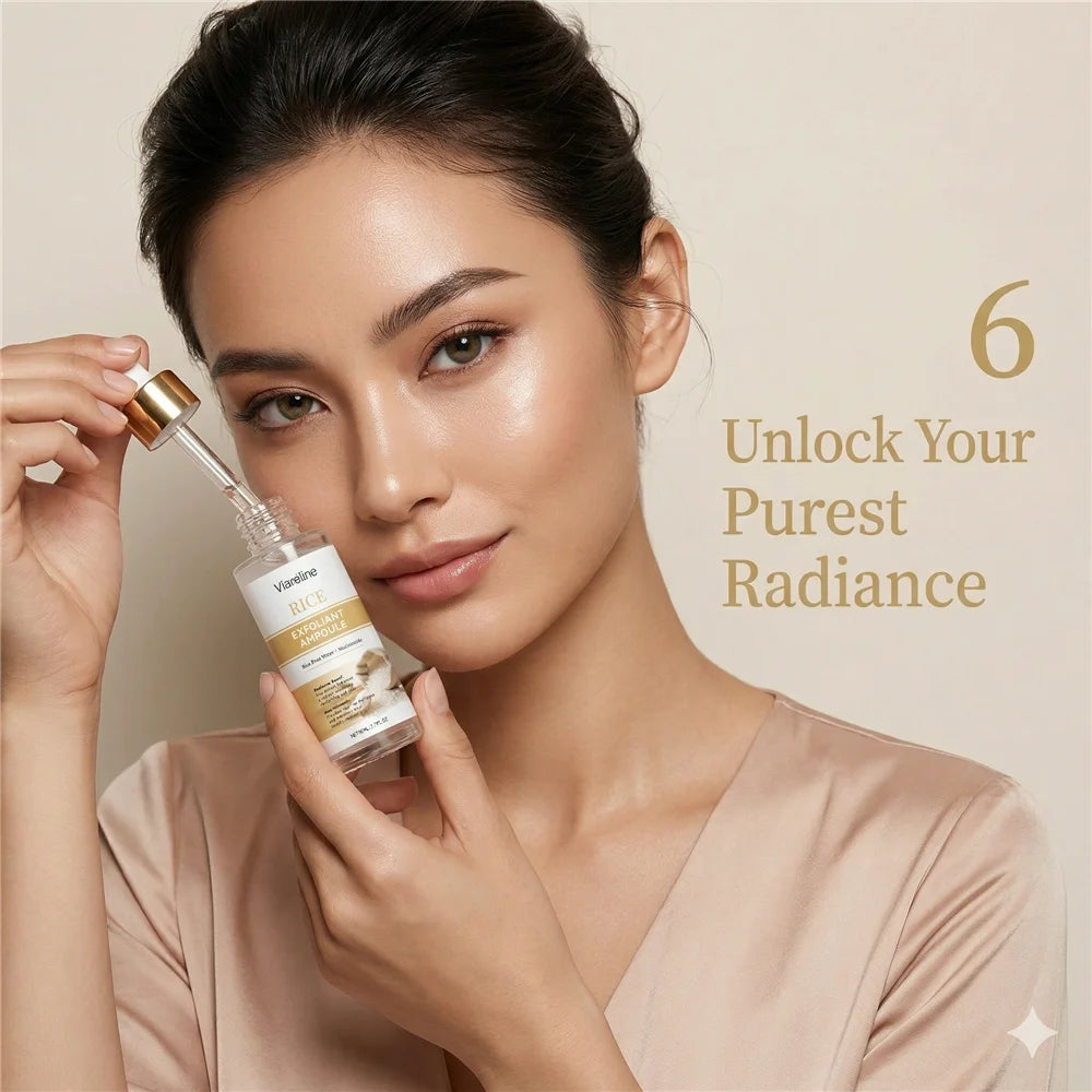 Rice Exfoliating Facial Serum | Brightening & Hydrating Essence Brightening Face Serum QXL