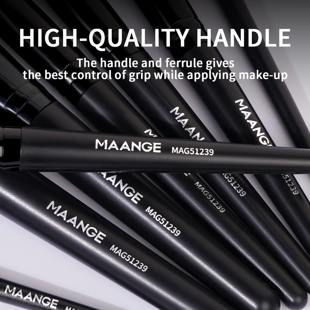 MAANGE 18-Pc Makeup Brush Set with Travel Storage Box Makeup Brush Set QXL