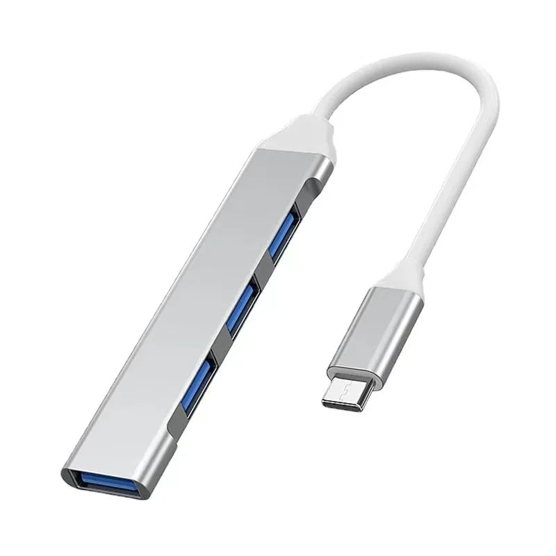 4-in-1 USB-C Hub 3.0 | 4-Port OTG Splitter for Laptop & Phone USB-C Hub Adapter QXL