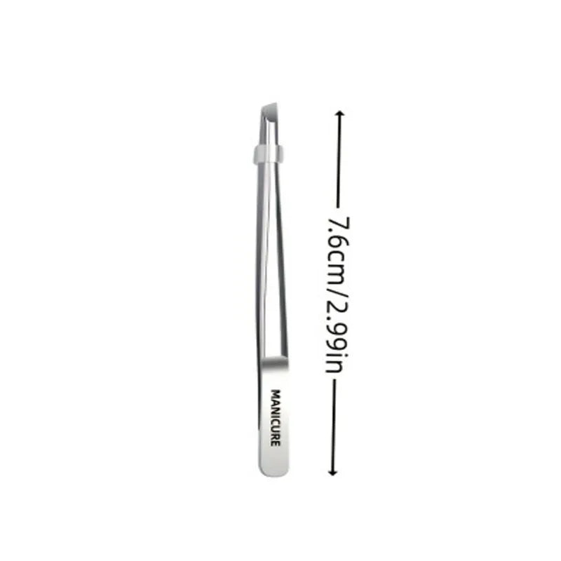 Slant Tip Eyebrow Tweezer | Stainless Steel Hair Removal Tool Eyebrow Tweezer QXL