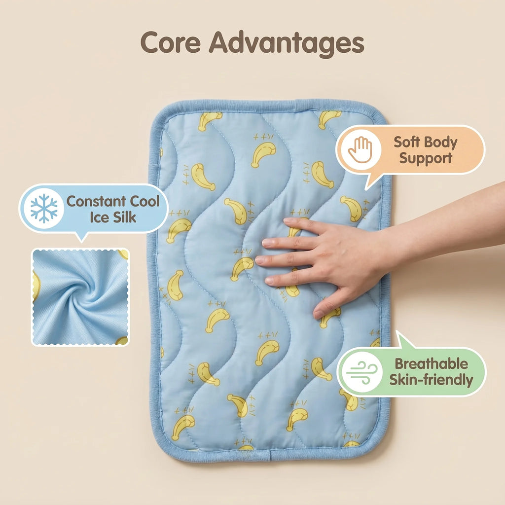 Pet Ice Silk Cooling Mat – Breathable Sleep Pad for Dogs & Cats Pet Cooling Mat QXL