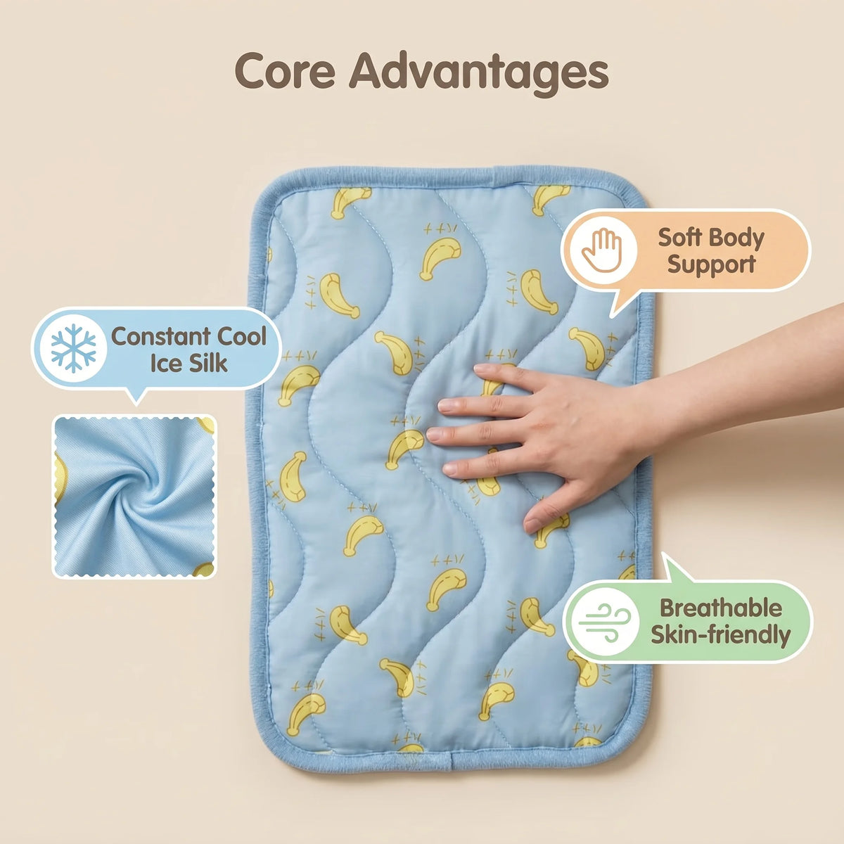 Pet Ice Silk Cooling Mat – Breathable Sleep Pad for Dogs & Cats Pet Cooling Mat QXL