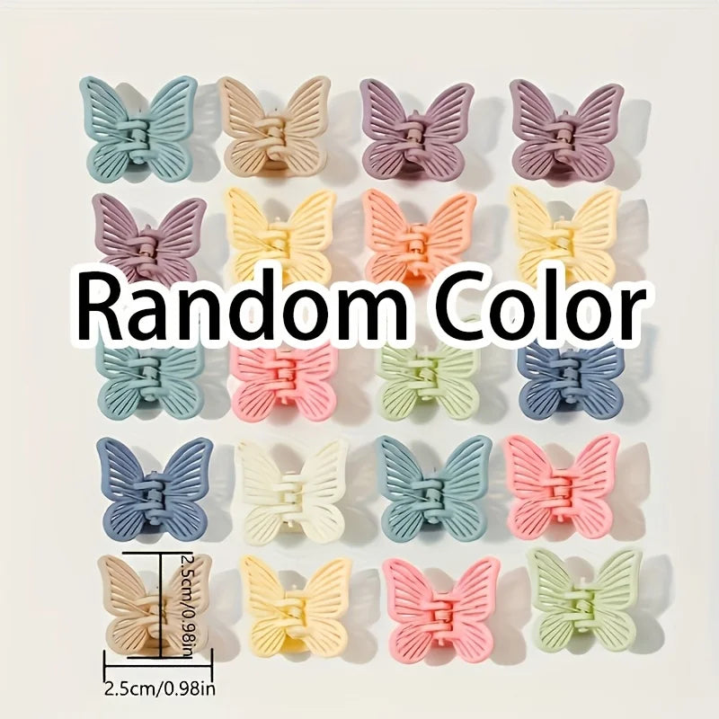 20-Pack Macaron Butterfly Hair Clips | Assorted Colors Butterfly Hair Clips QXL