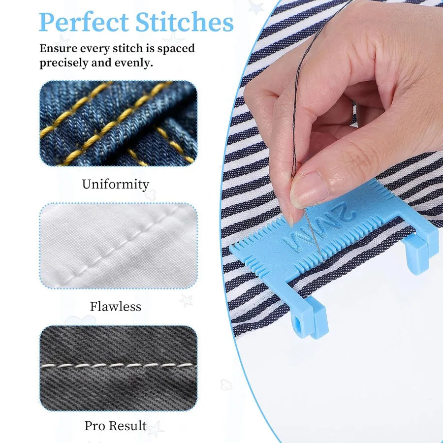 Clip-On Seam Guide & Needle Gauge for Quilting | 1–4 Pc Set Sewing Guide Tool QXL