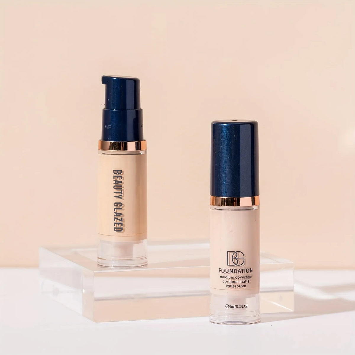 Beauty Glazed 6-Shade Liquid Foundation & Concealer | Full Coverage Liquid Foundation QXL