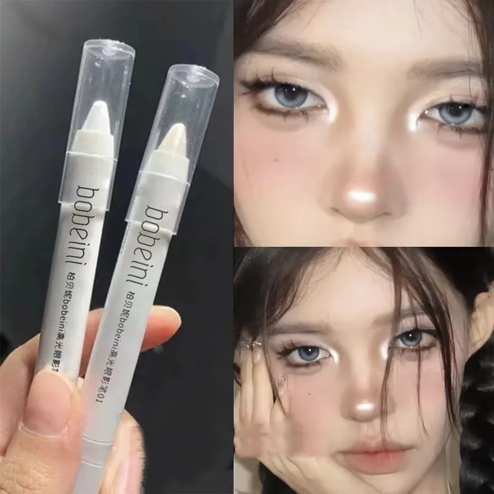 Pearlescent Highlighter Eyeshadow Pencil | Long-Lasting Shimmer Eyeshadow Pencil QXL
