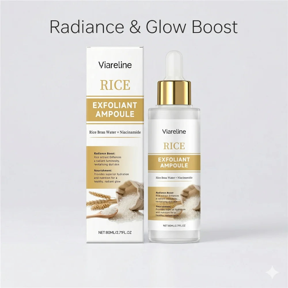 Rice Exfoliating Facial Serum | Brightening & Hydrating Essence Brightening Face Serum QXL 80ml