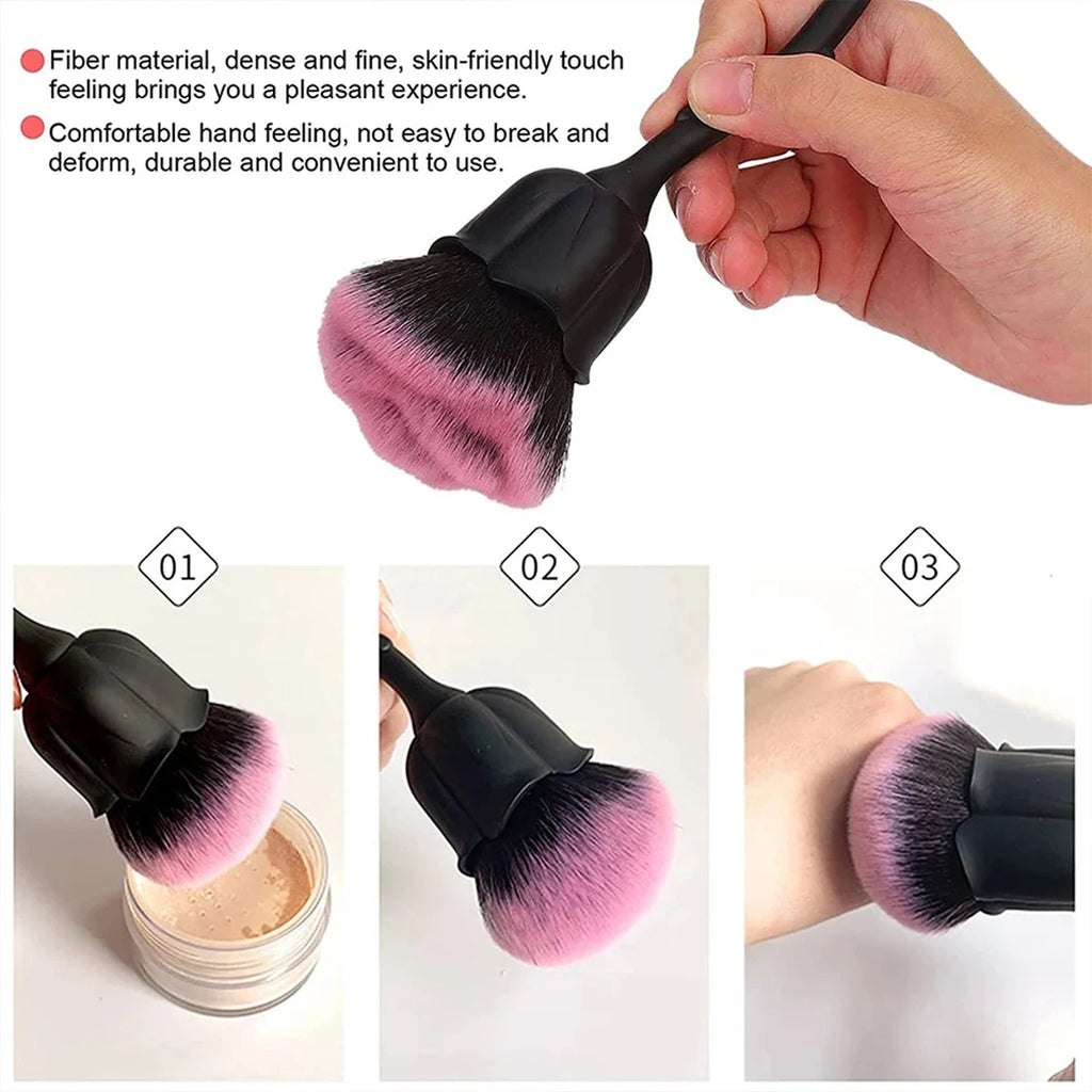 FUMOSIK Rose Flower Nail Art Brush | Gel Polish & Dust Cleaner Nail Art Brush QXL