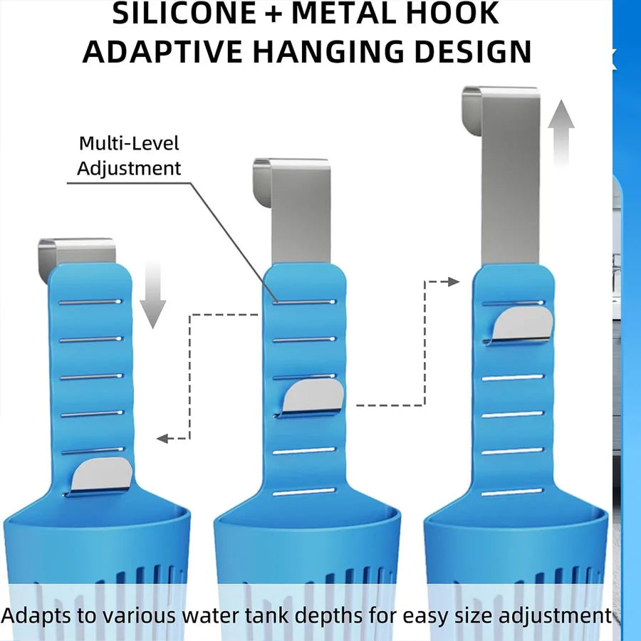 Toilet Tank Cleaning Block Hanger | Stainless Hook 1-2 Pack Toilet Tank Hanger QXL