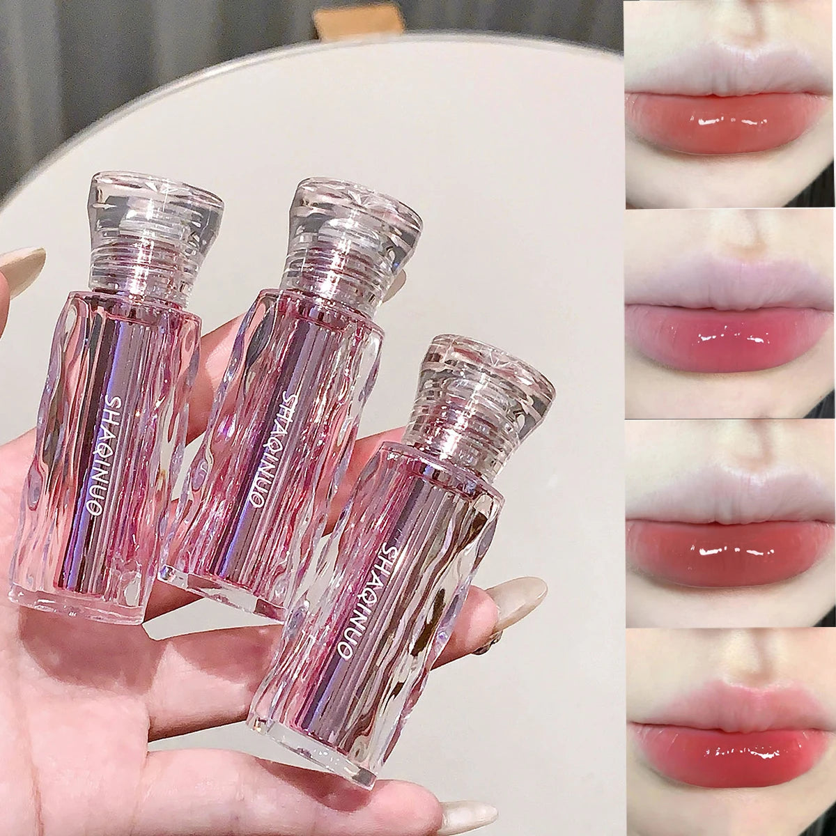 Berry Tint Lip Gloss | Hydrating Glossy Volumizing Lip Stain Lip Gloss QXL