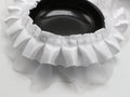 Double Layer Ruffle Organza Satin Ribbon Trim 5.5 Yds Wedding DIY Ruffle Ribbon Trim QXL WHITE 55MM