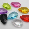 50-Pack Mixed Colour Acrylic Faceted Teardrop Beads 26mm Acrylic Craft Beads QXL Default Title