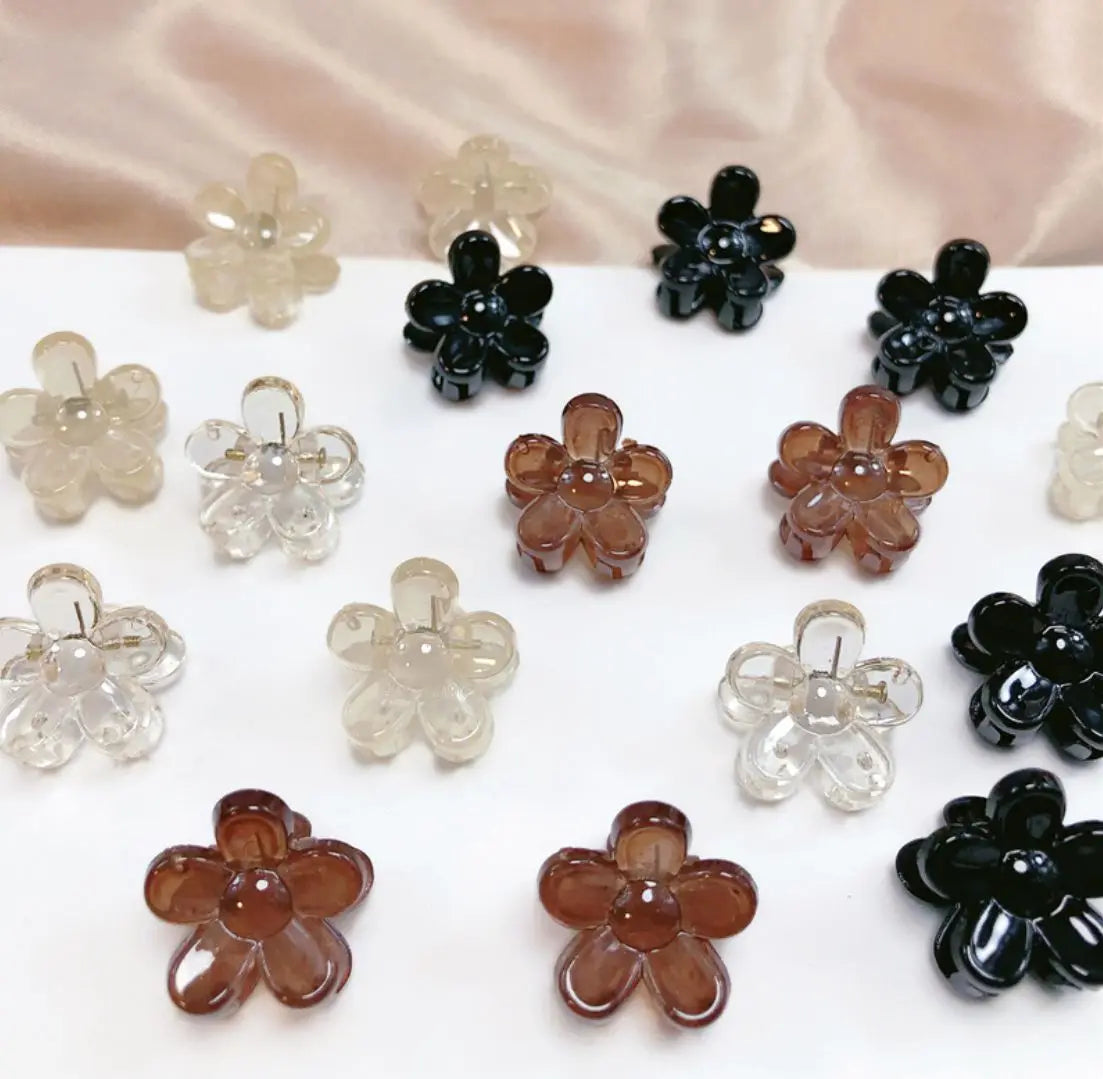 Mini Flower Hair Claw Clip | Acrylic Barrette for Women Hair Claw Clip QXL