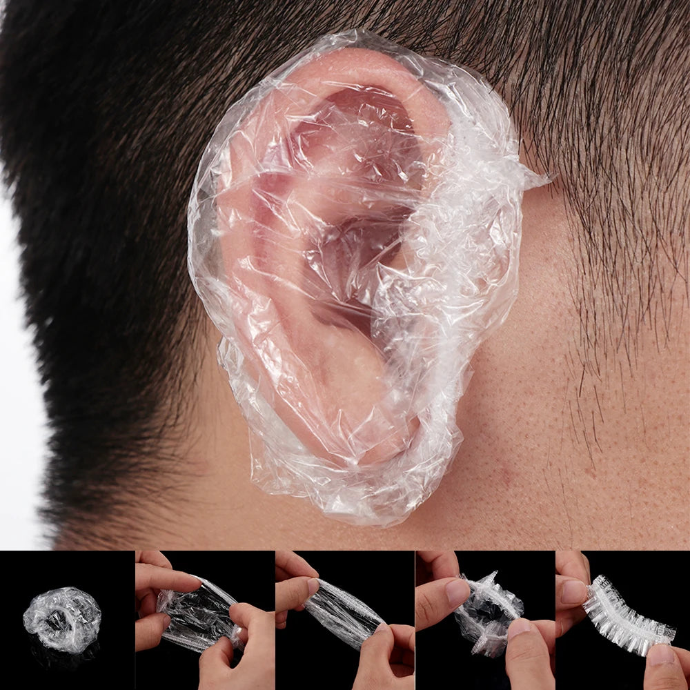 100-Pack Disposable Waterproof Ear Covers – Shower & Salon Disposable Ear Covers QXL