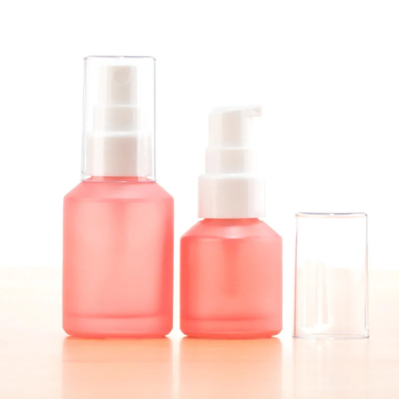 Pink Glass Perfume Spray Bottle Fine Mist Atomizer 15–100ml Perfume Spray Bottle QXL