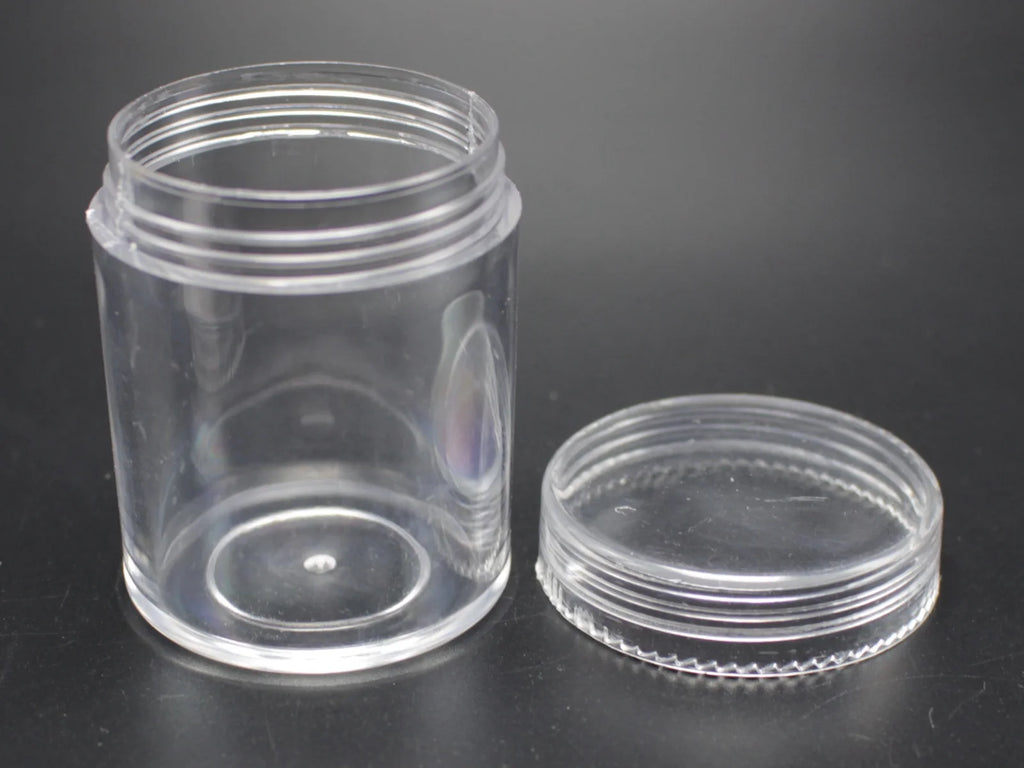 Clear Round Plastic Storage Jars – Beads & Jewelry Containers Plastic Storage Jars QXL