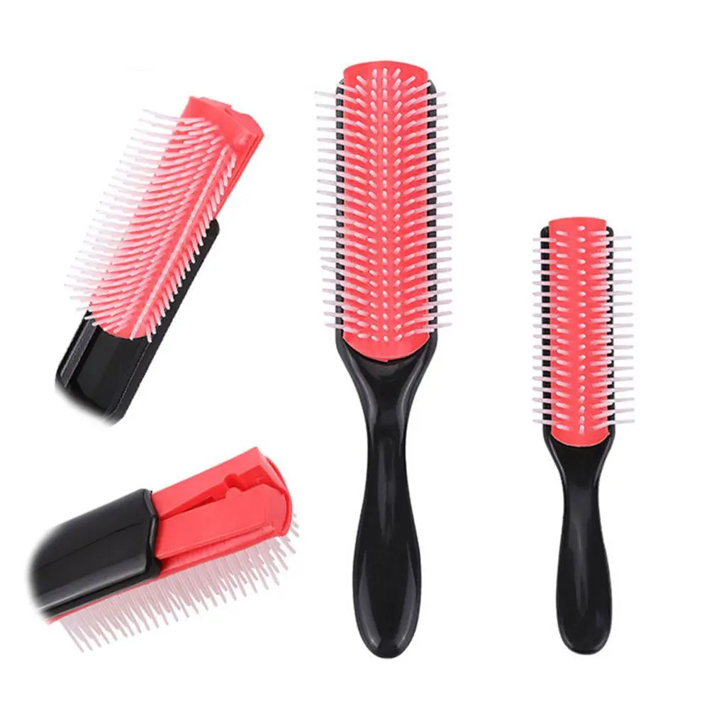 9-Row Detangling Hair Brush Comb & Scalp Massager Detangling Hair Brush QXL