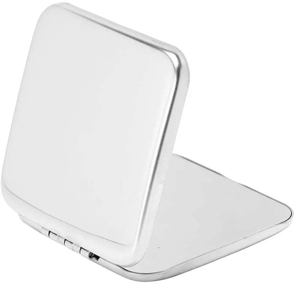 Foldable Stainless Steel Compact Travel Makeup Mirror | 2-Sided Compact Travel Mirror QXL