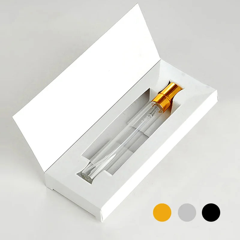 10-Pack 10ml Refillable Glass Perfume Spray Bottles & Gift Boxes Perfume Atomizer Set QXL