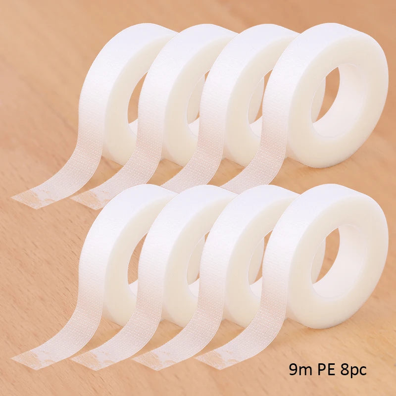 Micropore Lash Tape for Eyelash Extensions | 2/8 Pack Lash Extension Tape QXL 9m PE 8pc