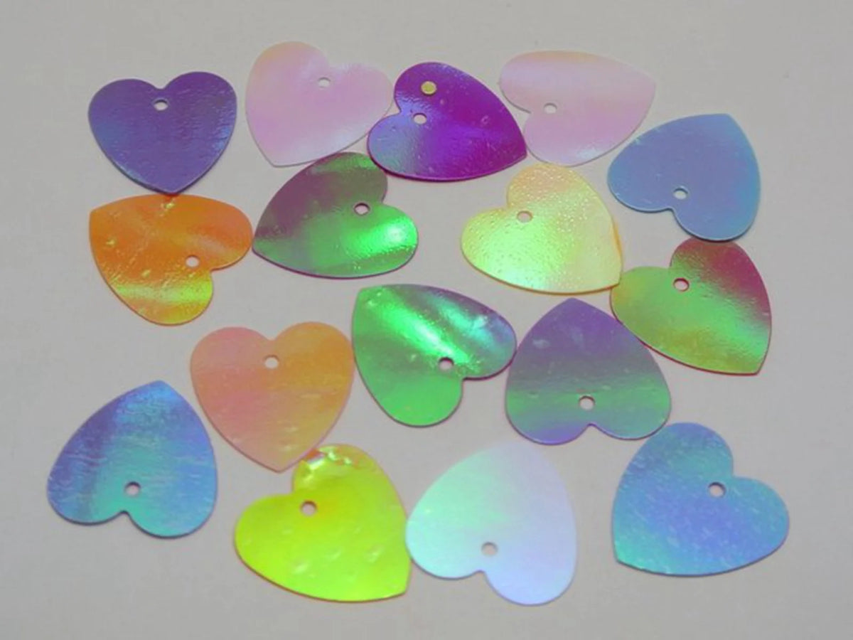 600 Flat Heart Sequins 16mm | Loose Paillettes Sewing Crafts Craft Sequins QXL
