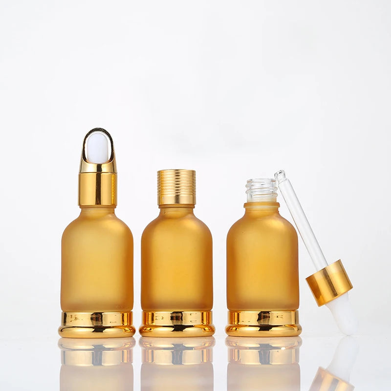 Amber Glass Refillable Perfume Spray Bottle 20–50ml Atomizer Glass Perfume Atomizer QXL