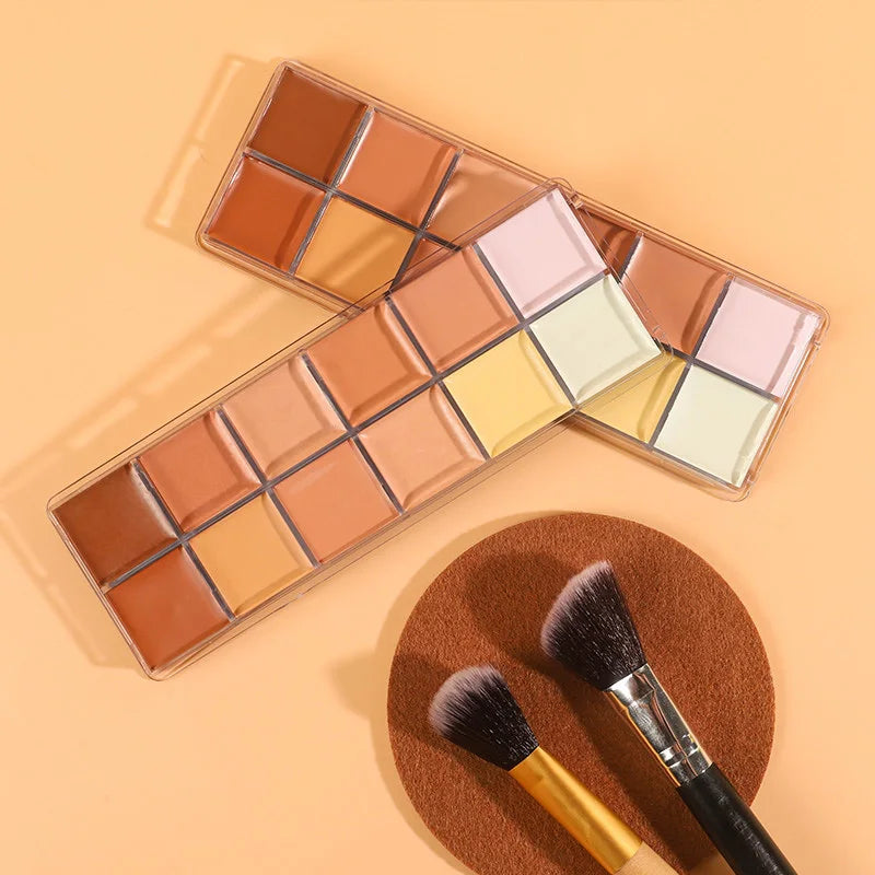 VERONNI 12-Color Concealer Palette | Cream Contour & Cover Concealer Palette QXL