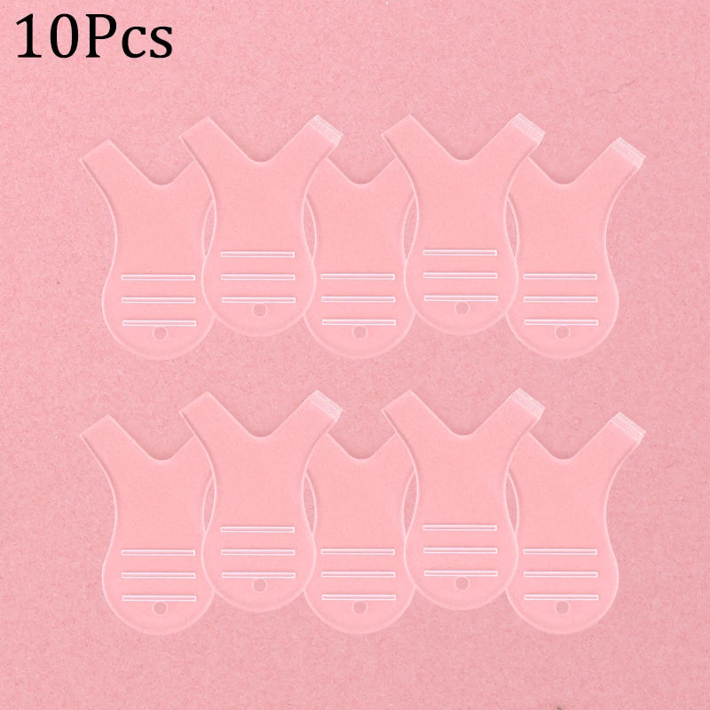 10-Pack Y-Shape Eyelash Lift Brush & Lash Cleaning Comb Set Eyelash Lift Brush QXL Transparent 10Pcs