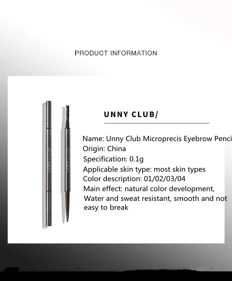 Unny Club Micro Precision Eyebrow Pencil | Waterproof Long-Lasting Eyebrow Pencil QXL