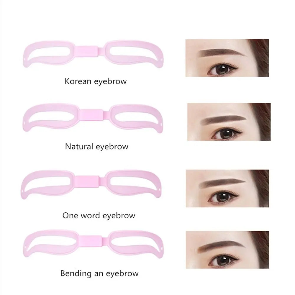 4-Style Reusable Eyebrow Stencil Kit | Brow Shaper Templates Eyebrow Stencil Kit QXL