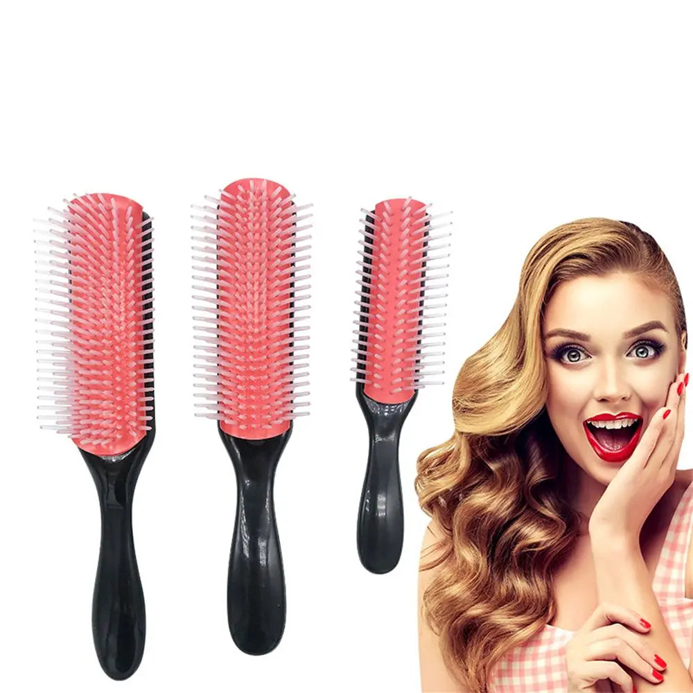 9-Row Detangling Hair Brush Comb & Scalp Massager Detangling Hair Brush QXL