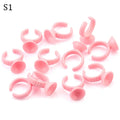 100-Pack Disposable Glue Rings for Lash & Tattoo Artists Disposable Glue Rings QXL S1 100pcs