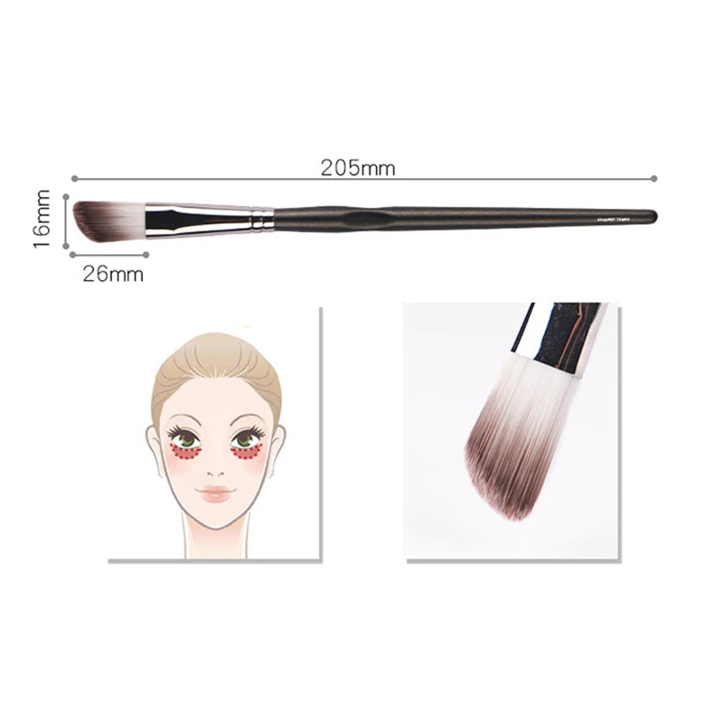 P-Series #07 Angled Precision Concealer Brush – Wet & Dry Concealer Makeup Brush QXL