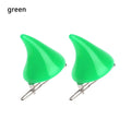 2-Pack Gothic Demon Horn Hair Clips | Halloween Cosplay Pins Gothic Hair Clips QXL green