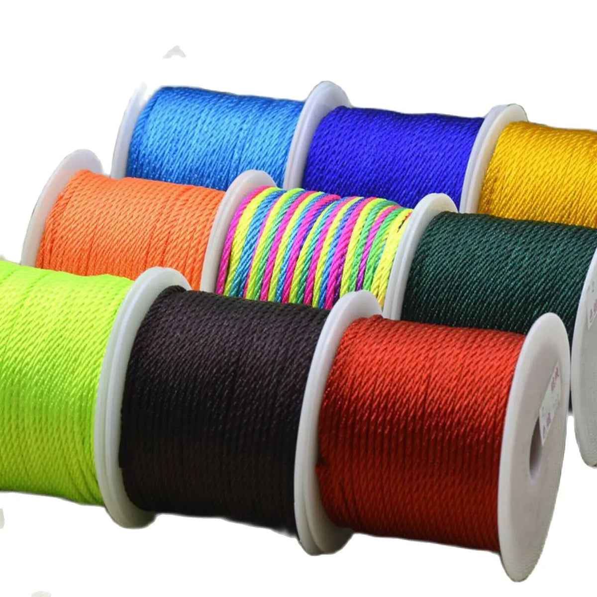 10m Nylon Braided Satin Cord 2mm | Chinese Knotting String Craft Braided Cord QXL