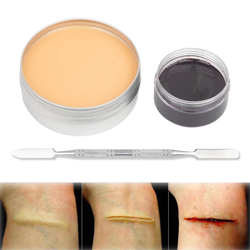 VERONNI SFX Wax Kit – Fake Wound & Scar Halloween Makeup SFX Makeup Kit QXL
