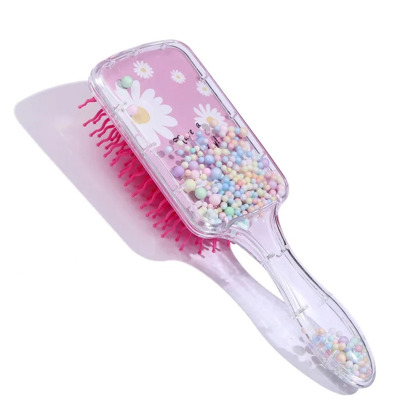 Kids Detangling Hair Brush – Cartoon Daisy & Rabbit Comb Kids Hair Brush QXL