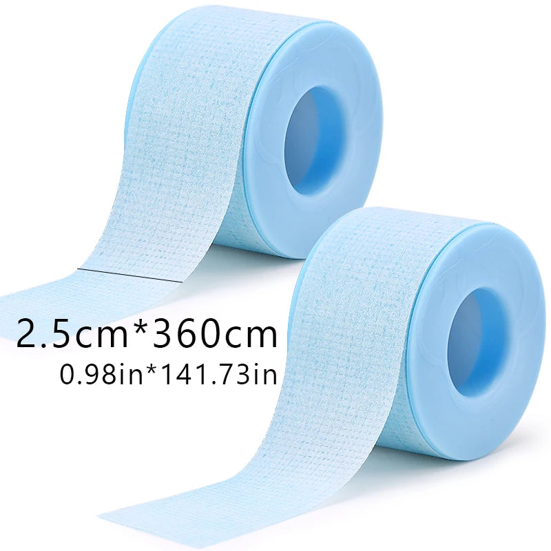 Micropore Lash Tape for Eyelash Extensions | 2/8 Pack Lash Extension Tape QXL Blue 2.5x360cm 2pc