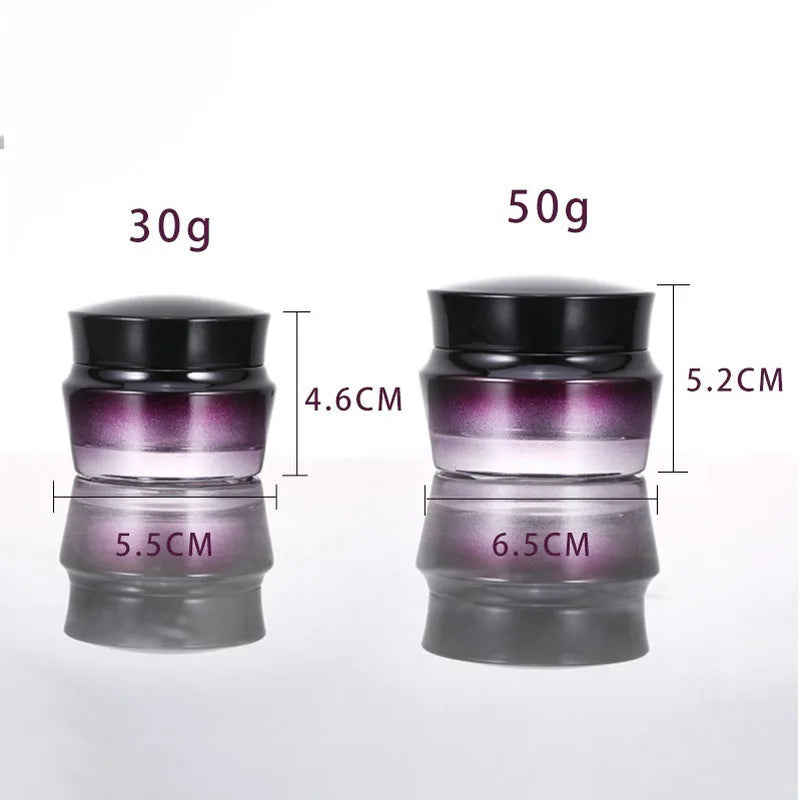 Purple Gradient Glass Pump Bottle 30ml 50ml 100ml | UV Protection Glass Pump Bottle QXL